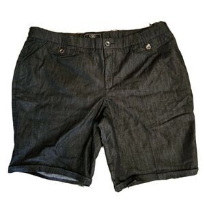 Cato Women's Plus Size 24W Stretch Waist Classic Cotton/Poly Comfort Shorts